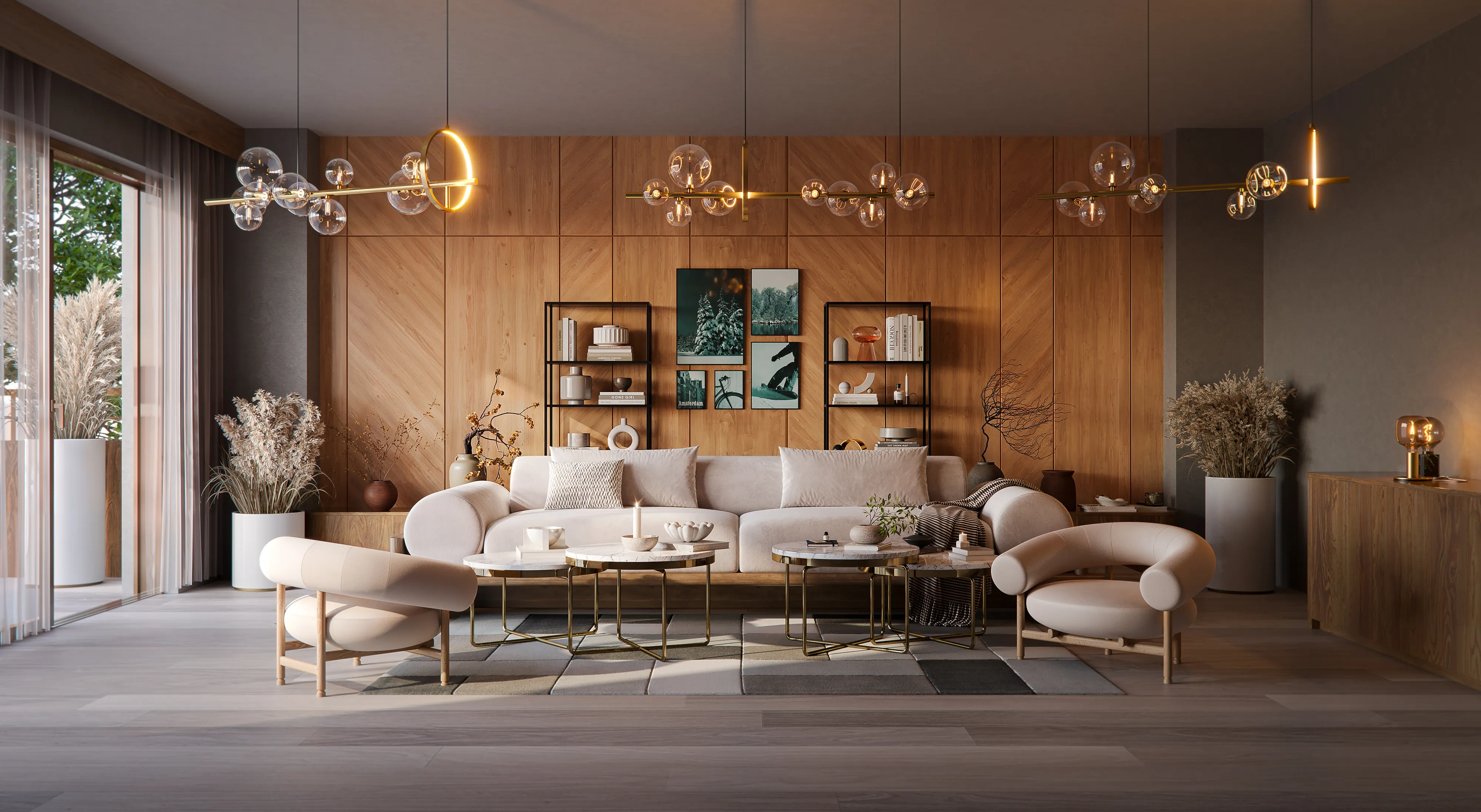 Natural Warm Living Space Design - secondary view